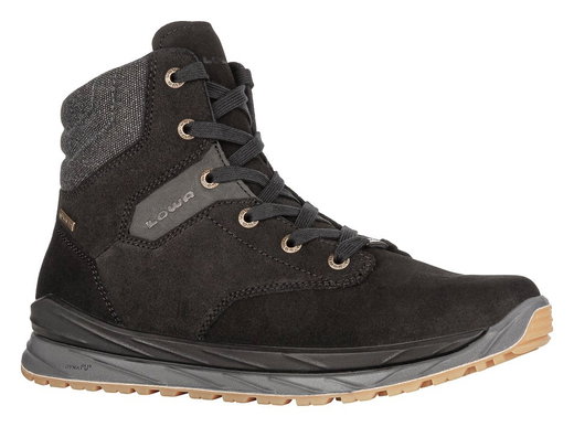 Lowa Alltag-Travelschuhe Furato GTX (Veloursleder, wasserdicht, seitlicher Reissverschluss) schwarz Herren
